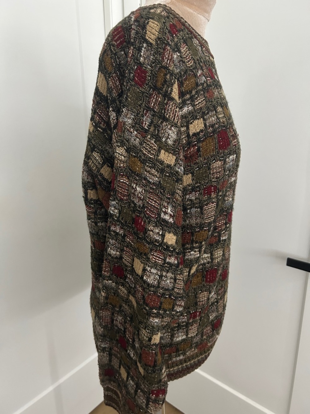 Vintage 80’s Geometric Weave Sweater by Prestige |Size Medium - Picture 7 of 14